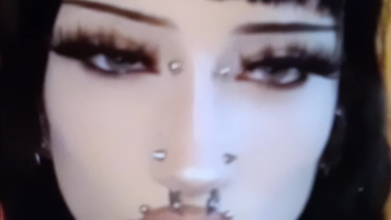Absolutely wild goth girl tick tock tongue challenge