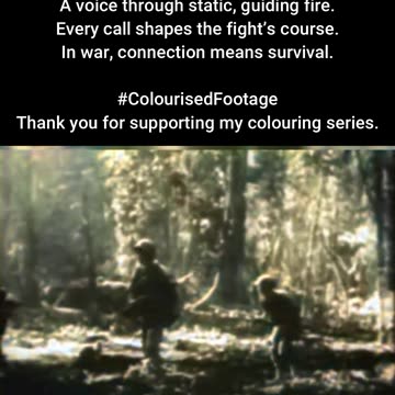 Steel and Signal US Soldiers Attach Field Phone to Sherman #ColourisedHistory