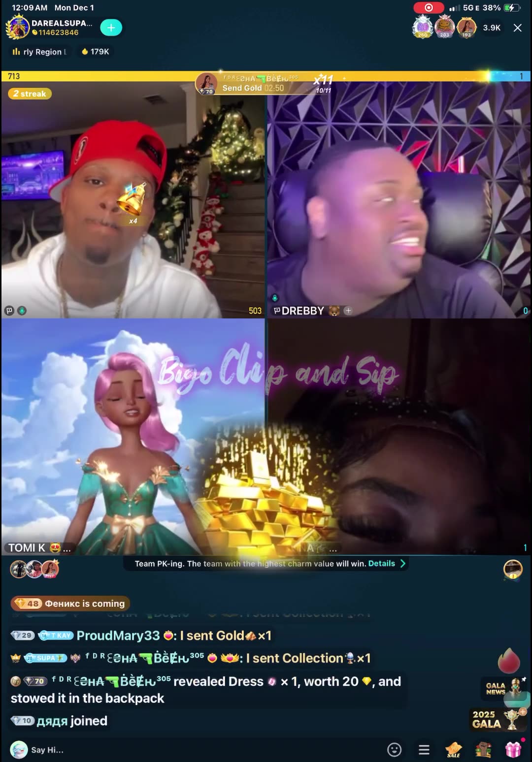 Team pk Supa DreBaby Liyah TomiKay Grayling Mocha LateNight Droski 11/30/25 #bigoclipandsip