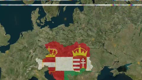 Austro-Hungarian Empire at Greatest Extent (1914 AD) vs Austria and Hungary Today