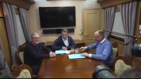MACRON, STARMER & MERZ caught hiding WHITE BAG on table