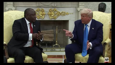 Trump and South Africa President Cyril Ramaphosa hold meeting