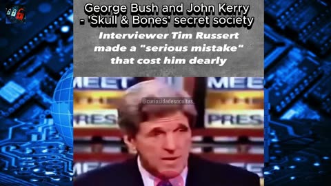 Tim Russert asks George Bush and John Kerry of their membership of secret society - 'Skull & Bones'