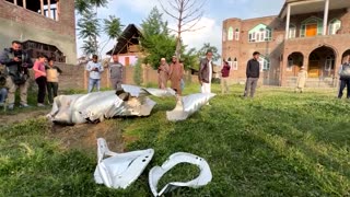 Metal debris seen in Indian Kashmir after officials say jets crashed
