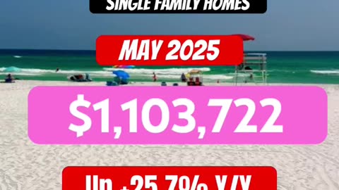 Destin Florida Real Estate Average Home Sold Price May 2025