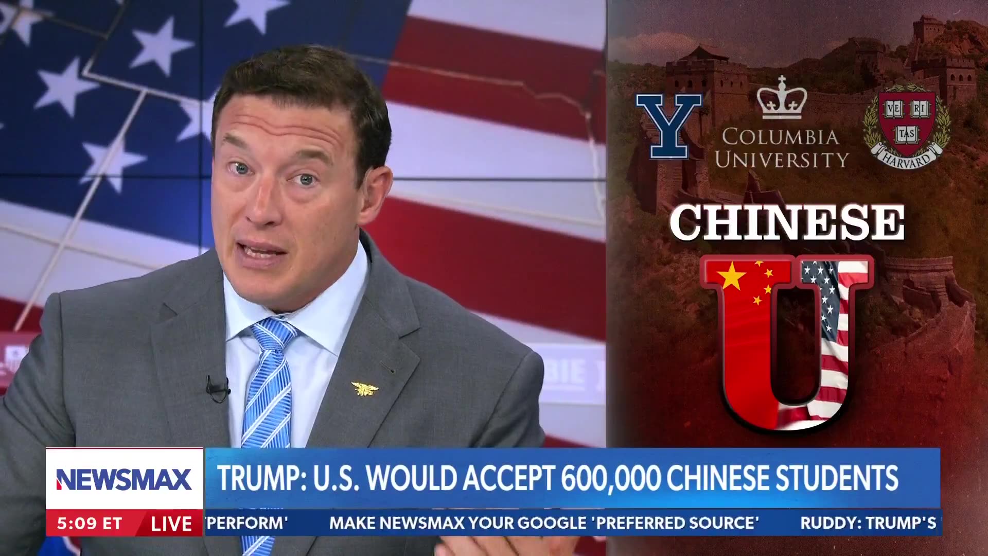 📌Carl Higbie questions allowing Chinese National Students into our Universities