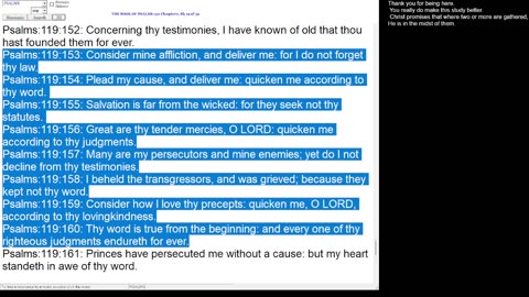 Psalm 119:153-160
