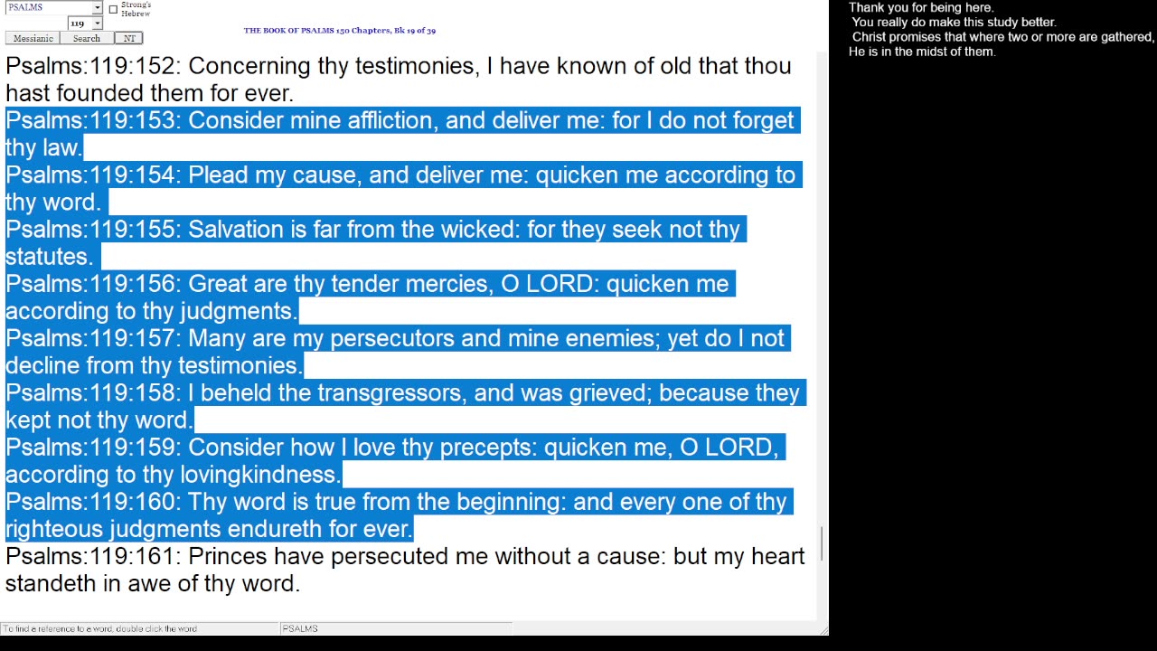 Psalm 119:153-160