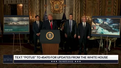 Trump Announces New "Golden Fleet" of Battleships and "Superior" Air Craft Carriers