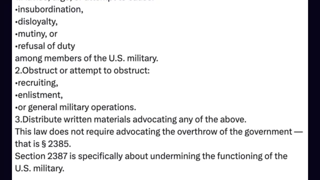 “X” POLITICIANS TELLING OUR MILITARY, “DO NOT OBEY!” SHOULD BE ARRESTED!