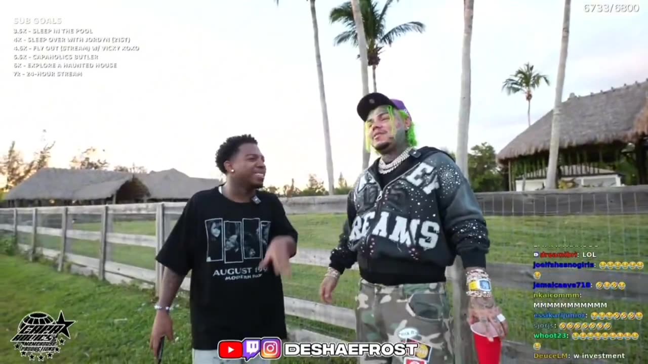 6ix9ine tells Deshae Frost that he doesn't pay for women, he invests in women