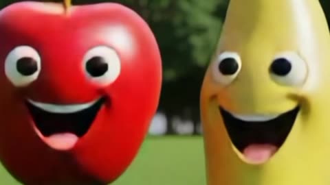 “जब सेब और केला पार्क में खेलने निकले… हँसी रोक नहीं पाओगे! 🍎🍌😂”