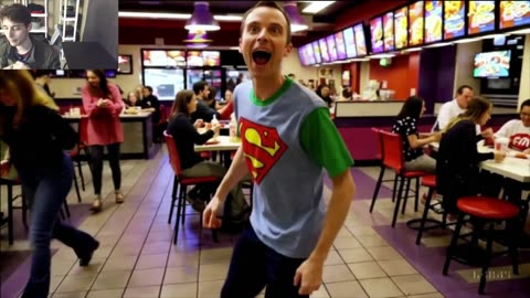 Outtake #3,124 Of Sheldon Cooper From The Fictitious Big Bang Theory Series Is Dancing At Taco Bell