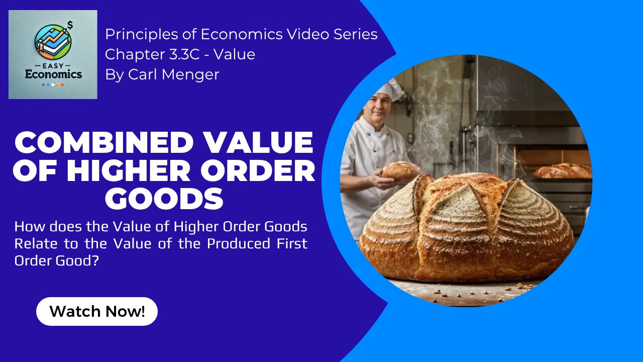 Principles of Economics by Carl Menger Chapter 3.3C - Combined Value of Higher Order Goods