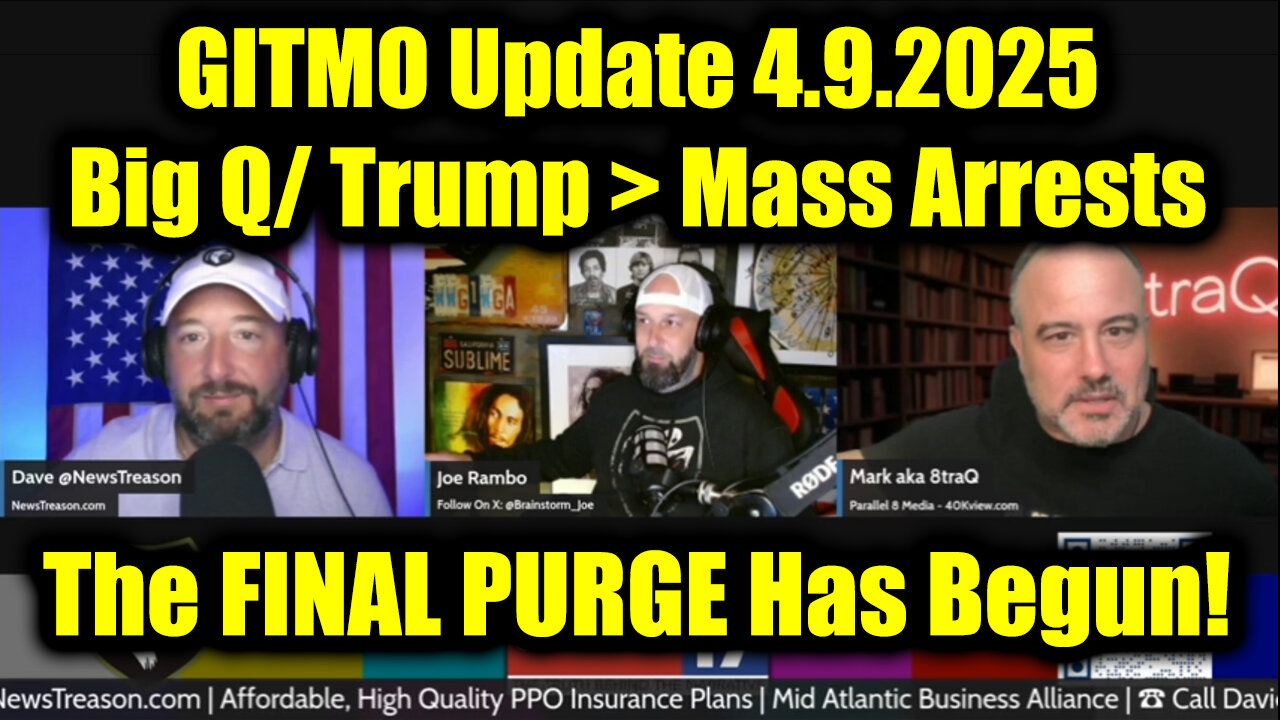GITMO Update 4.9.2025 - Big Q/ Trump > Mass Arrests, Secret Raids and the FINAL PURGE Has Begun!