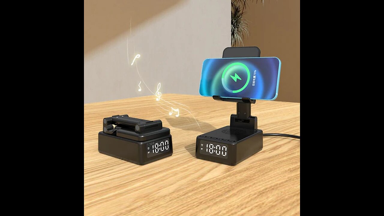 Bluetooth Speaker Wireless Charging Foldable Rotating Phone Stand