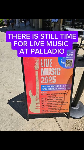 🎶 Catch live music at Palladio in Folsom! 🎸