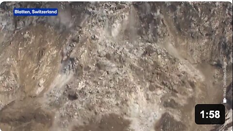 A glacier collapse destroys a large part of a village in Switzerland