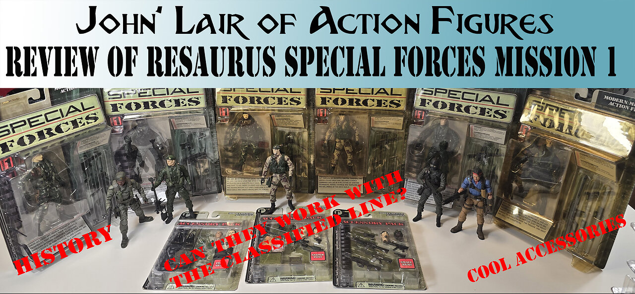 Review of Plan B toys Resaurus Special Force mission 1 figures and accessories