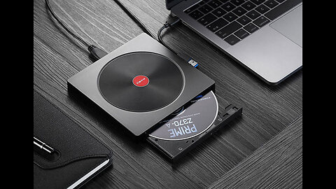 USB3.0 & Type-C Portable External DVD Drive Burner, for DVD-R, DVD+R, DVD-RW & CD-R