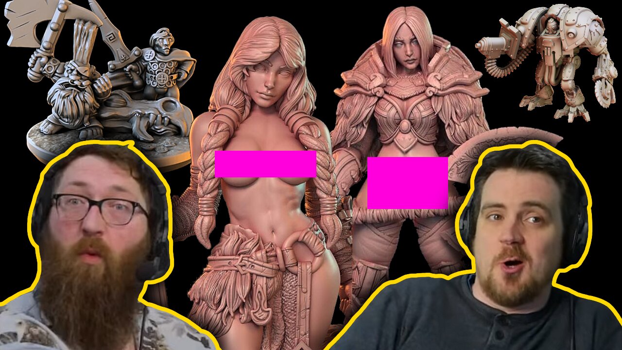 Kickstarter Miniatures 49 - Tom Gets Gnomed - Tom and Ben