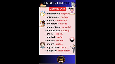 Most important daily use vocabulary for exam 2025 03 #studyhacks123 #vocabulary #english #shorts