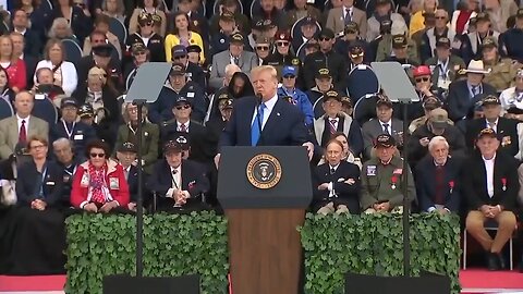 President Donald J. Trump in Normandy on the 75th anniversary of D-Day, 2019: