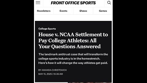 NCAA House Settlement Resolution...