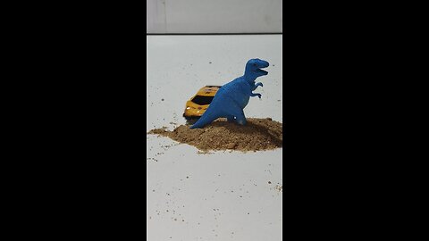 car in sand with dino #pinchho #toys