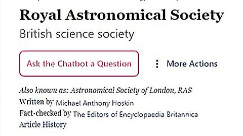 The Freemasonic British Royal Astronomical Society Is a Major Pusher of Astronomical Pseudoscience!
