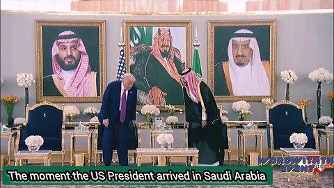 The moment the US President arrived in Saudi Arabia