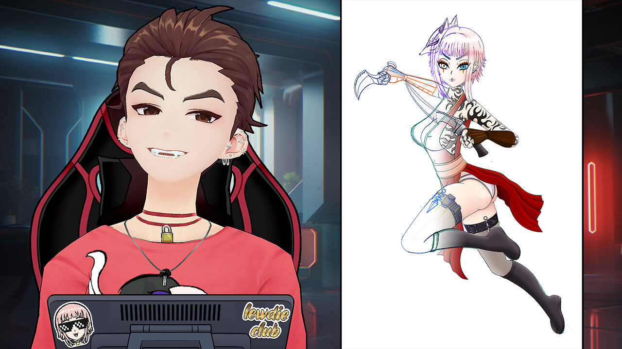 Assassin Momoko – Twitch Art Timelapse ✍️