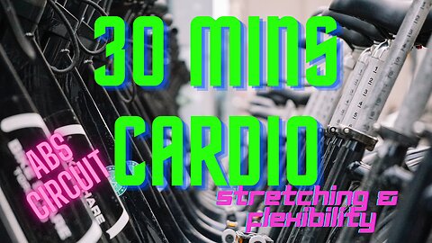 30 Mins Cardio Bike Ride with 3 Rnds Abs Circuit & full body Stretch #fitness #motivation #Cardio