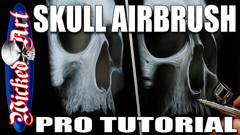 How to Airbrush a Skull on a Motorcycle Saddlebag | Pro Airbrush Techniques for Depth & Texture #airbrush #custompaint #motorcycleart