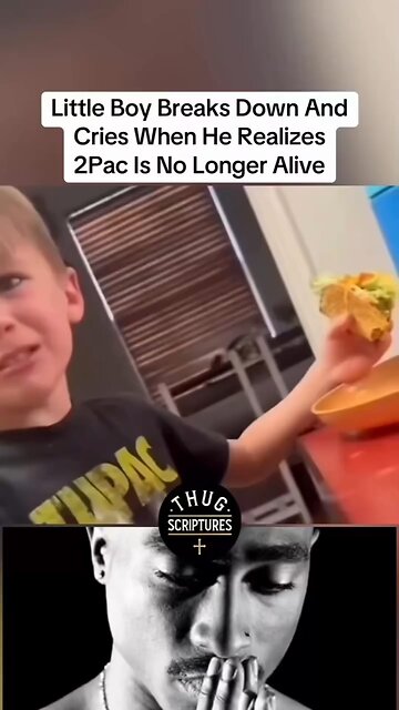 Lil boy crying about 2pac