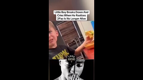Lil boy crying about 2pac