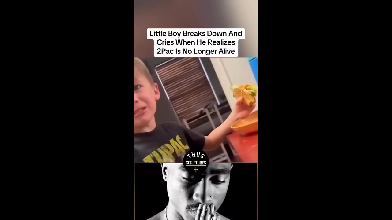 Lil boy crying about 2pac