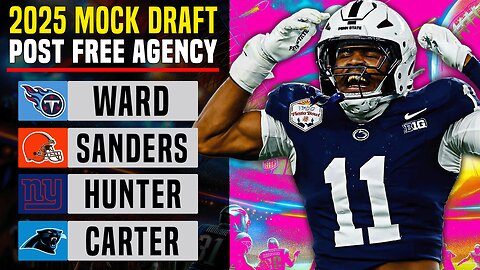 TWO ROUND 2025 NFL Mock Draft w/ TRADES | Post Free Agency