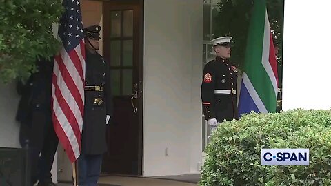 President Trump welcomes the antisemitic South African President Cyril Ramaphosa to the White House.
