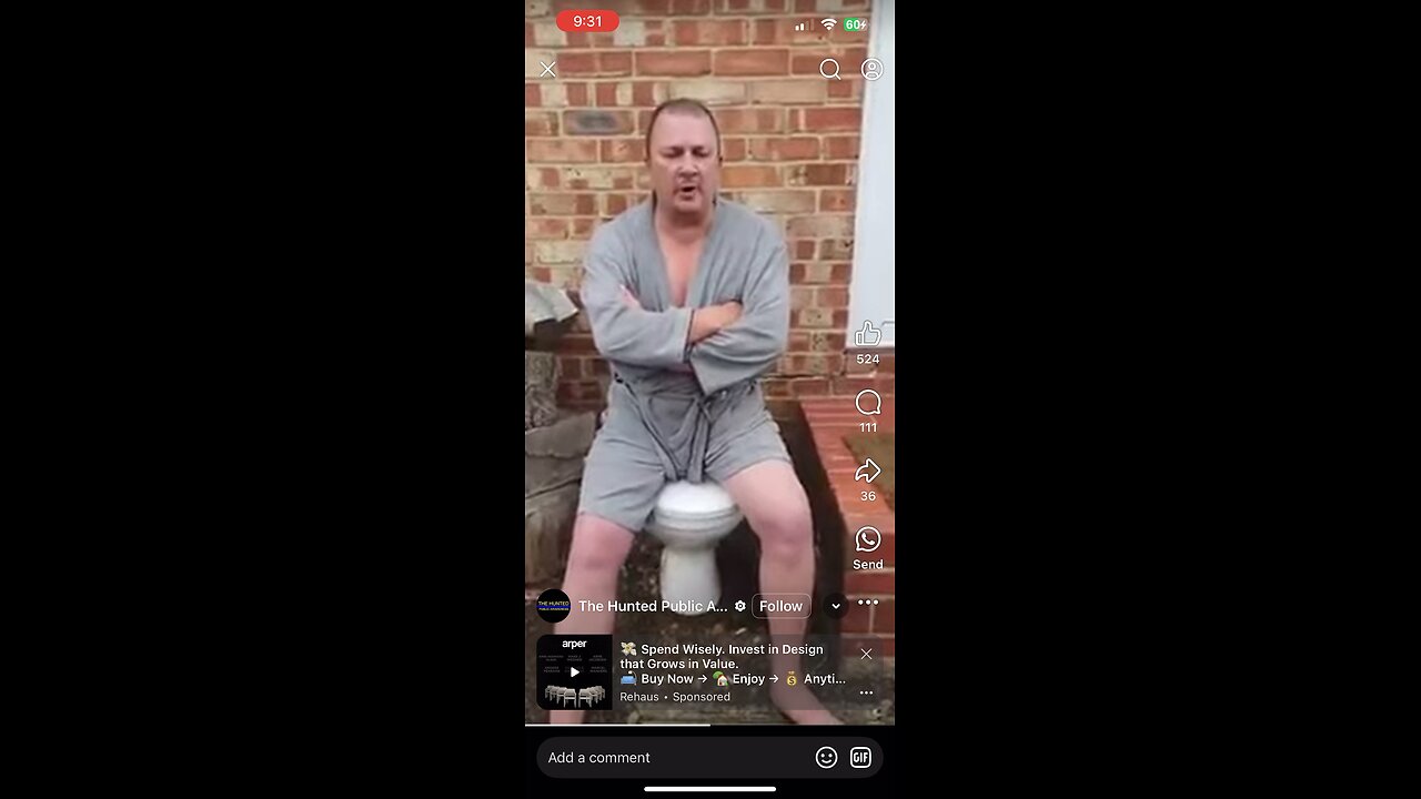 Nonce sits on a outdoor toilet after being caught 😂- Colin Barfoot