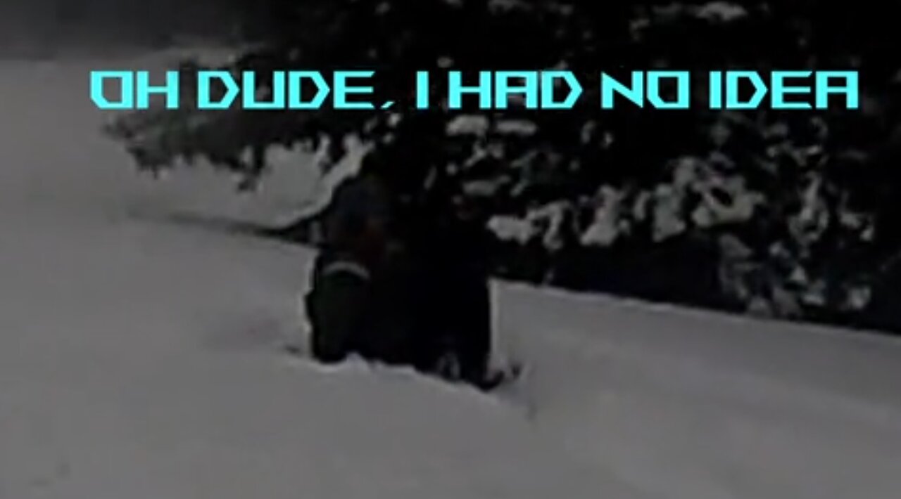 Dude stuck in the snow off the main trail | Snowboarding Compilation #2 (2023-2024 Season)