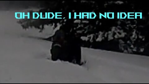 Dude stuck in the snow off the main trail | Snowboarding Compilation #2 (2023-2024 Season)