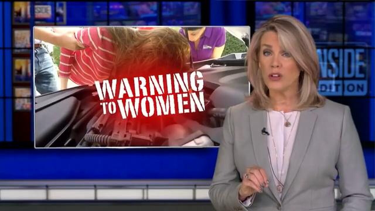 Her scalp was ripped off by her car engines fan belt