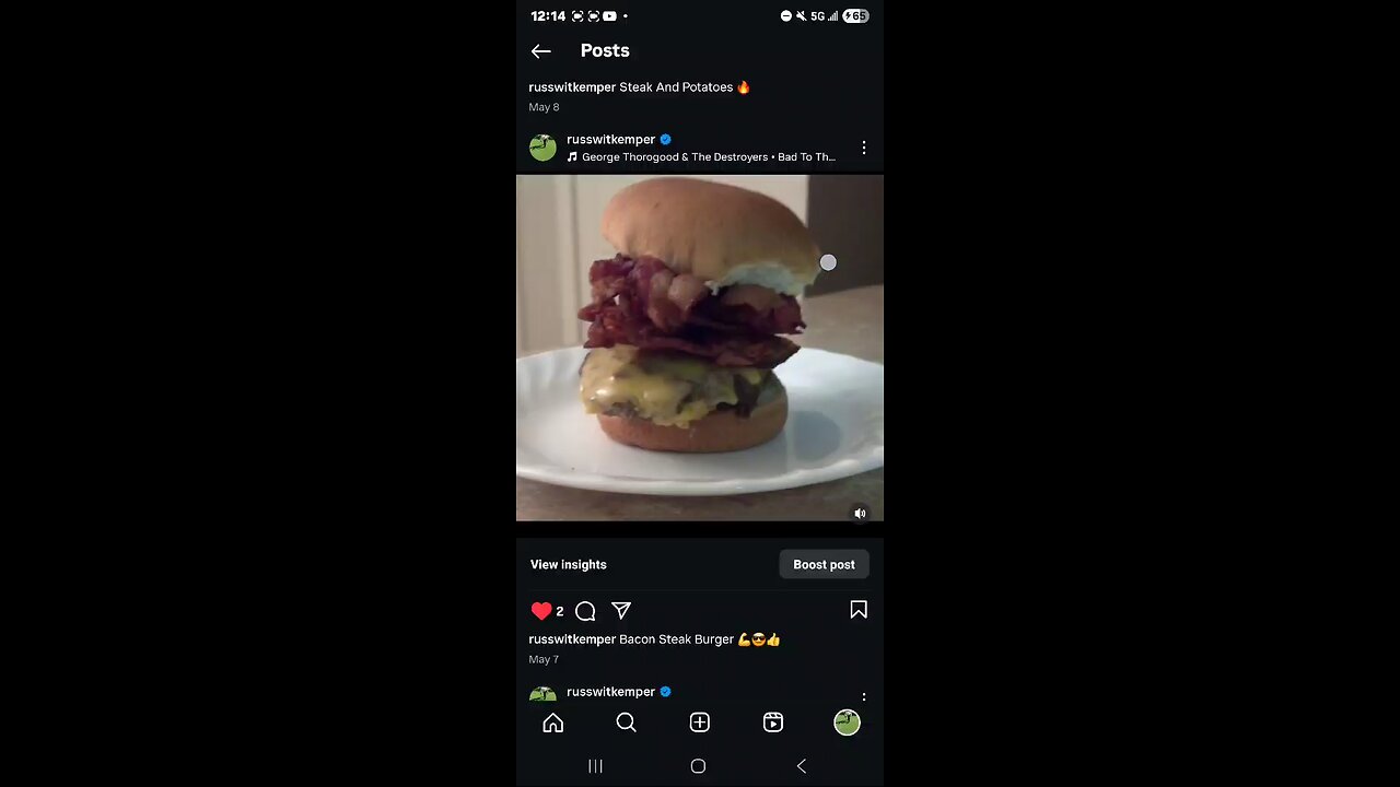 STEAK AND BACON BURGER