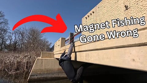 I Fell Off a Bridge Magnet Fishing (Caught on Camera)