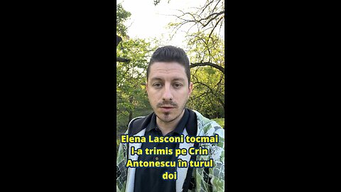 Elena Lasconi tocmai l-a trimis pe Crin Antonescu în turul doi