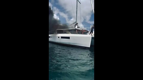 Boat on fire!