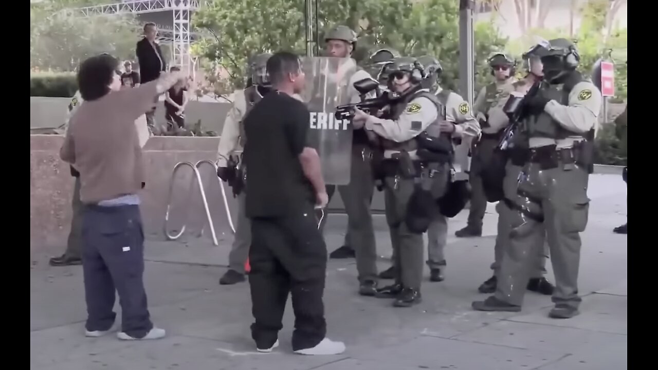 Bystander Body-Slams LA Rioter After Throwing Can at Police Officer