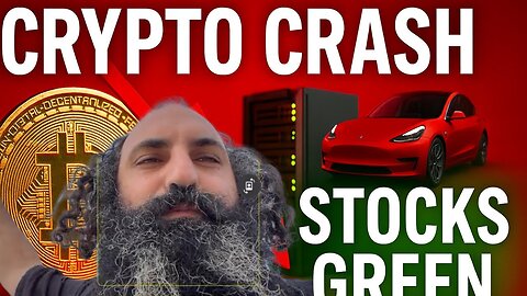 BITCOIN & CRYPTO CRASH AS I WARNED, GOOG, NVDA & TSLA GREEN 🟢