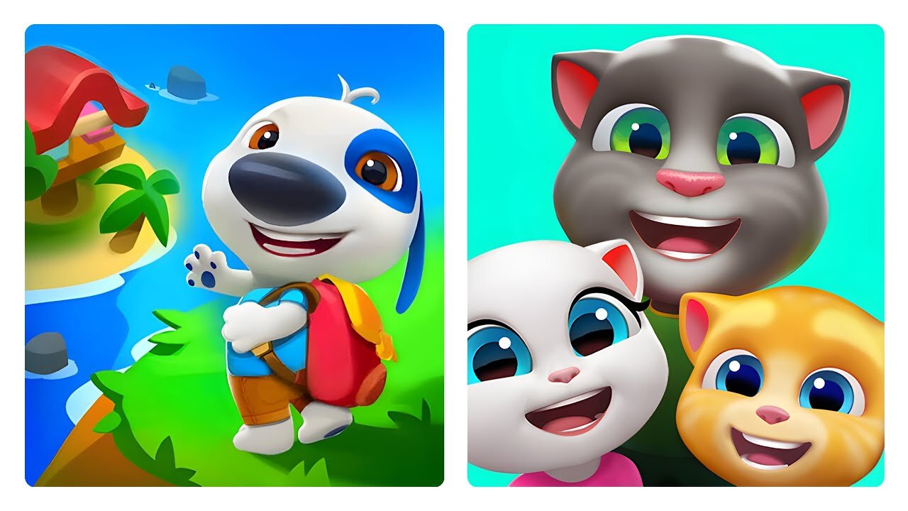 My Talking Hank Islands VS My Talking Tom Friends - Gameplay Walkthrough (iOS, Android)